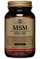 Таблетки SOLGAR MSM (Methylsulfonylmethane) 1000 mg, 500 г, 1000 мг, 60 шт