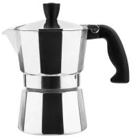 Кофеварка алюминиевая гейзерная Vinzer Moka Espresso 89385, 120мл, 3 чашки