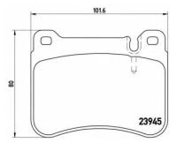 Комплект передних тормозных колодок Brembo p50073 для Mercedes C-CLASS CL203, S203, W203, CLC-CLASS CL203, CLK A209, C209