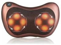 Массажная подушка (массажер) с ИК-подогревом для шеи, спины и плеч Massage Pillow, 8 роликов (8028)