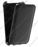 Кожаный чехол для Explay Bit Aksberry Protective Flip Case (Чёрный)