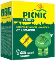 Комплект Picnic Family от комаров (фумигатор и жидкость 45 ночей)