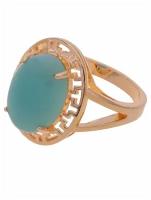 Кольцо помолвочное Lotus Jewelry, амазонит, размер 18, голубой