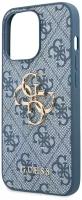 Чехол Guess PU 4G Big Metal logo для iPhone 13 Pro Max, цвет Синий (GUHCP13X4GMGBL)