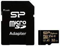 Карта памяти microSDHC 32Gb Silicon Power Superior Golden SP032GBSTHDV3V1GSP