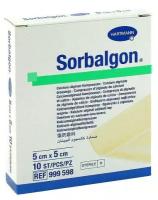 Повязка SORBALGON из волокон кальция-альгината 5*5 см №10 9995987