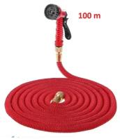 Шланг садовый растягивающийся для полива Magic Garden Hose, с латунными разъемами и распылителем / 20 - 100 m