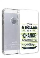 Чехол задняя-панель-накладка-бампер MyPads доллар надпись для iPhone 5/5S/SE/5SE противоударный
