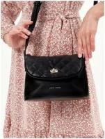 Стильная, влагозащитная, надежная и практичная женская сумка из экокожи David Jones 6616-2K/BLACK