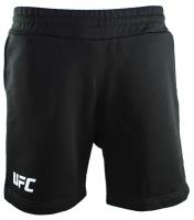 Мужские спортивные шорты UFC BLACK SHORTS LOGO RED черные, L/52