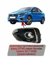 Окантовка противотуманной фары (ПТФ) левая Hyundai Solaris 2017-2020