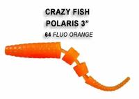 Силиконовые приманки Crazy Fish Polaris 3" 24-68-64-6, Кальмар, 8 шт