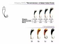 Spider Мормышка W SPIDER Чесночинка с отверстием коза (Размер 4; Вес (гр) 1,15 / GO)