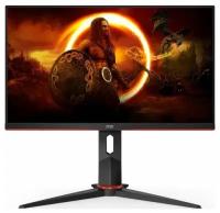 Монитор 23,8" AOC 24G2SU 1920x1080 165Hz VA LED 16:9 4ms VGA 2*HDMI DP 4*USB3.2 80M:1 178/178 350cd 3000:1 Tilt HAS Pivot Swivel black/red