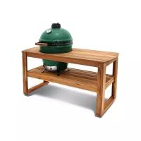 Керамический гриль Big Green Egg L со столом из акации Зеленый