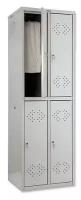 Шкаф металлический для одежды практик "LS-22", четырехсекционный, 1830х575х500 мм, 30 кг