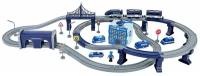 Железная дорога игрушка "Полицейский участок, 92 предмета", на батарейках со звуком G201-002