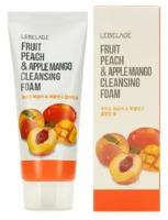 Пенка для умывания с экстрактами персика и манго Lebelage Fruit Peach & Apple Mango Cleansing Foam, 100 мл