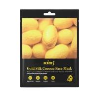 Антивозрастная маска для лица с протеинами кокона шелкопряда Kims Gold Silk Cocoon Face Mask (1 шт.)