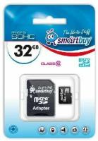 Карта памяти (SMARTBUY (SB32GBSDCL10-01) MicroSDHC 32GB Class10 UHS-I + адаптер)