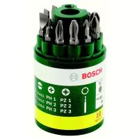 Набор Bosch бит 10 шт (9 бит 25 мм + универсальный держатель) (2607019454)