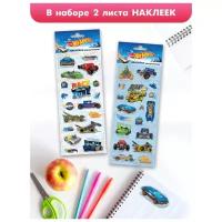 Многоразовые наклейки / Набор пленочных наклеек Хот Вилс / Hot Wheels № 1