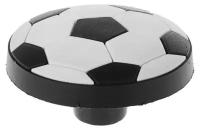 Ручка кнопка детская KID 014, "Футбольный мяч", резиновая, белая/черная 2602944