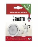 3 уплотнителя + 1 Фильтр Bialetti для алюминиевых кофеварок на 6 чашек