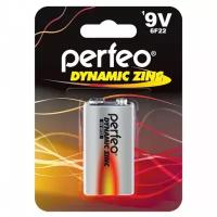 Батарейка Perfeo 6F22 Dynamic Zinc солевая, 1шт на блистере, 9V