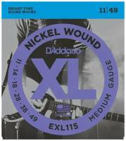 Комплект струн для электрогитары D'Addario EXL115