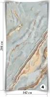 Гибкий Мрамор Голубой Оникс, лист № 4, лист 142х284 см, 4,033 кв. м