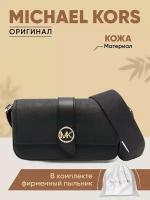 Женская сумка клатч Michael Kors черная маленькая на плечо оригинальная