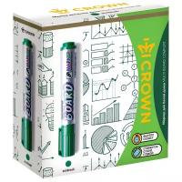 CROWN набор маркеров Multi Board Comfort,зеленый, 12 шт. (WB-1000)