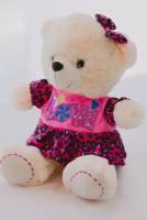 Плюшевая игрушка медведица Линда в платье