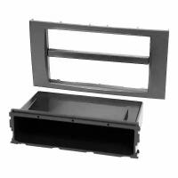 Переходная рамка 1-DIN/2-DIN для а/м FORD Focus, C-Max 2005-11; S-Max, Fusion, Transit 2006-11; Fiesta, Galaxy 2006-08 с карманом темно-серый цвет CARAV 11-810