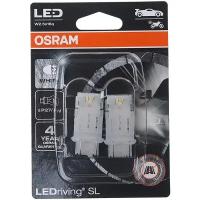 Лампа автомобильная Osram Cool White LEDriving SL P27/7W 12V-LED (W2,5x16d) 6000K 2.0W, 3 пок. бл.2шт, 3157DWP-02B