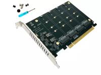 Контроллер PCI-E, 4 порта M.2 NVMe, модель PCIe4NVME, Espada