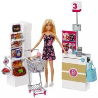 Набор Barbie В супермаркете, 28 см, FRP01