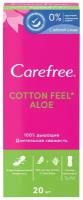 Carefree прокладки ежедневные Cotton Feel Aloe, 2 капли, 20 шт