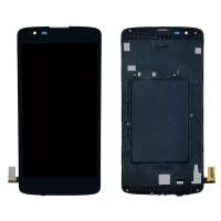 Дисплей (экран) в сборе с тачскрином для LG K8 LTE (K350e) с рамкой черный