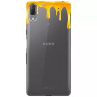 Силиконовый чехол на Sony Xperia L3, Сони Иксперия Л3 с 3D принтом "Honey" прозрачный