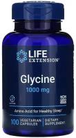 Life Extension Glycine, Глицин 1000мг 100 капсул