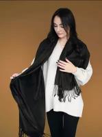 Палантин Zhanshop 185*70 cashmere кашемир черный