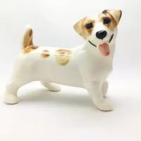 Статуэтка декоративная фарфоровая собака джек-рассел терьер