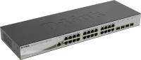 D-Link Managed L2 Metro Ethernet Switch 24x1000Base-T, 4x1000Base-X SFP, Surge 6KV, CLI, RJ45 Console, RPS, Dying Gasp