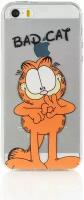 Чехол силиконовый "Гарфилд Bad Cat" iPhone 5 / 5S / SE