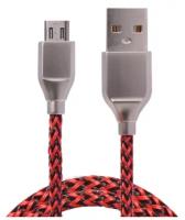 Кабель microUSB 1м ACD ACD-U927-M1R круглый черный/красный