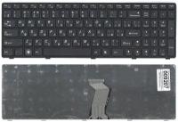 Клавиатура для ноутбука Lenovo Ideapad G580 G585 Z580 Z585 Z780 G780 черная с черной рамкой