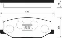 Колодки тормозные передние Sangsin Brake SP1540