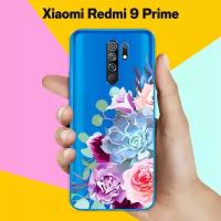 Силиконовый чехол на Xiaomi Redmi 9 Prime Цветы 10 / для Сяоми Редми 9 Прайм